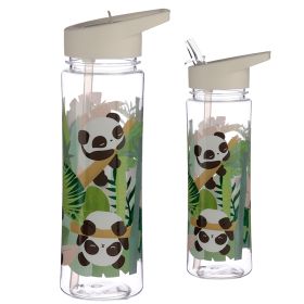 Panda Duurzame 550ml Waterfles Flip Straw Panda Duurzame 550ml Waterfles Flip Straw