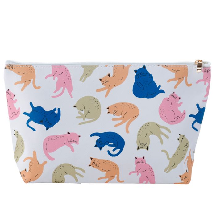 Cat's Life - PVC Toilettas Makeup Tas Large