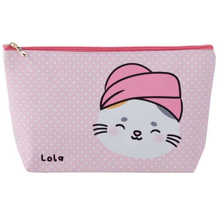 Adoramals Lola de Kat - PVC Toilettas Makeup Tas Large