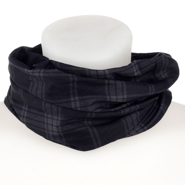 Zwart & Grijs Tartan Colsjaal Nekwarmer Snood