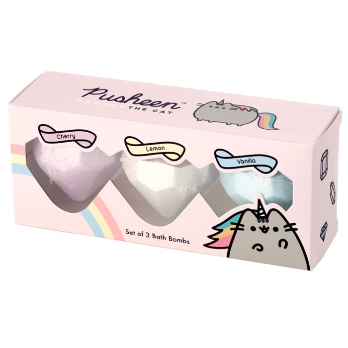 Beauty Cadeauset van 3 Pusheen de Kat Bruisballen Fruitig