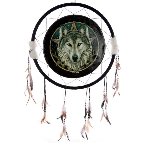Lisa Parker Dromenvanger - wolf hoofd 60cm