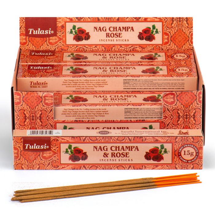 37296 Roos - Tulasi Nag Champa Wierook Stokjes
