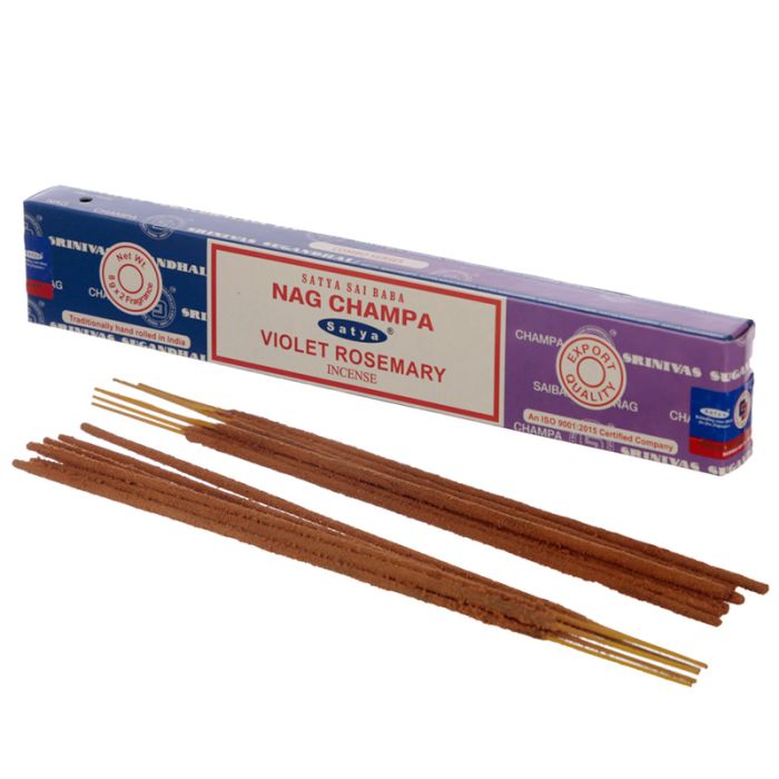 01340 Satya Nag Champa & Viooltjes Rozemarijn Wierook Stokjes