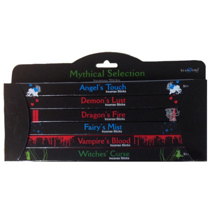 37149 Mythical Black - Stamford Hex Wierook Stokjes Gift Box 6 pakjes