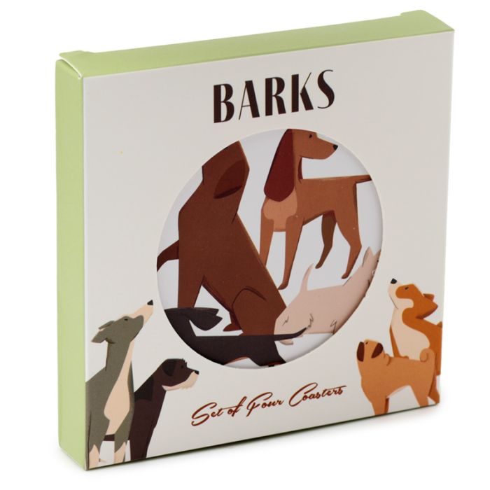 Barks Hond Set 4 Onderzetters