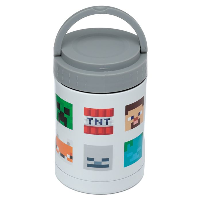 Minecraft Gezichten - Thermos Lunch Heet & Koud Lunchpot 500 ml