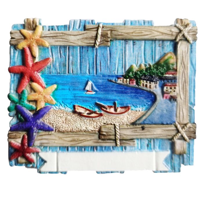Drifthout frame en zeester Zee & Strand Souvenir Magneet 
