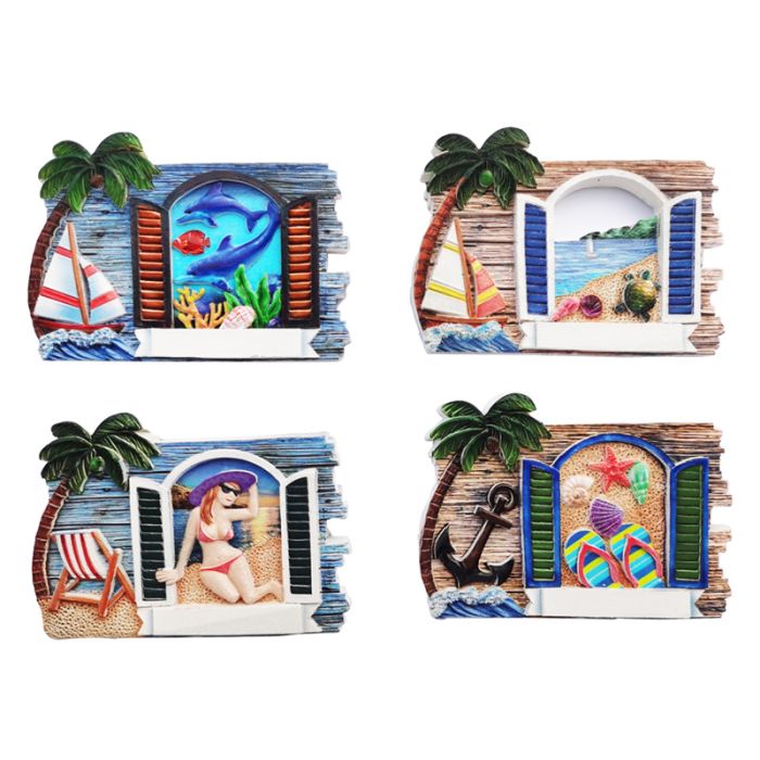 Raam Panorama 3D Zee & Strand Souvenir Magneet 