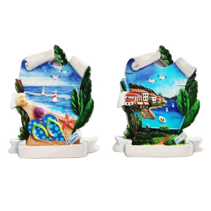 Perkament Panorama 3D Zee & Strand Souvenir Magneet