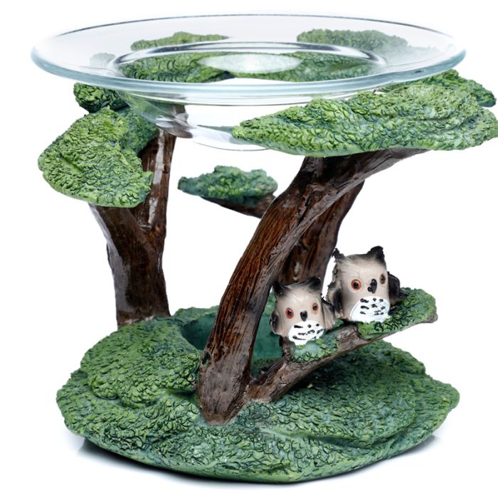 Uilen met Boom Kunsthars Olie- en Wax Geurbrander