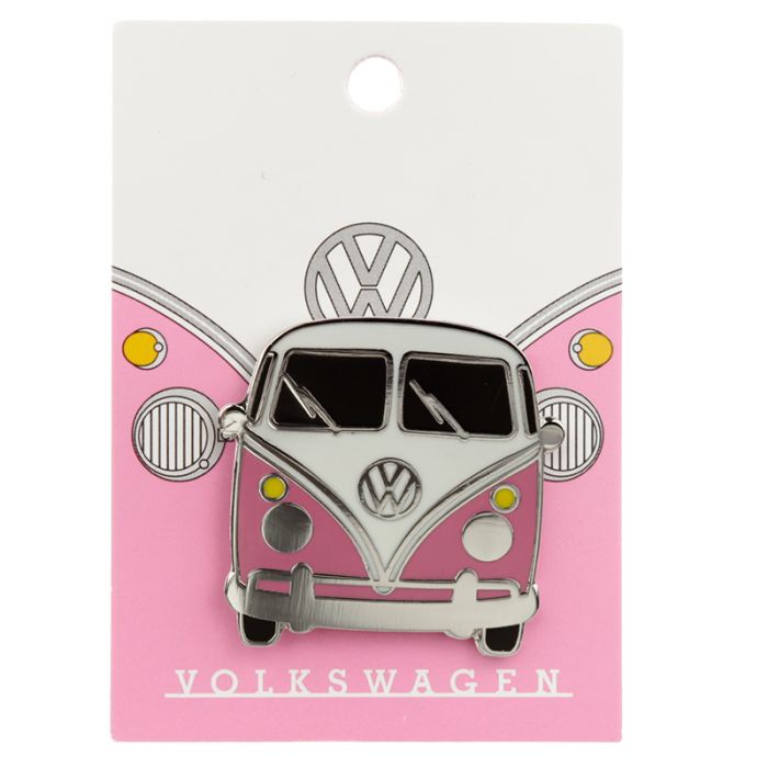 Volkswagen Busje VW T1 Roze Emaille Button Badge