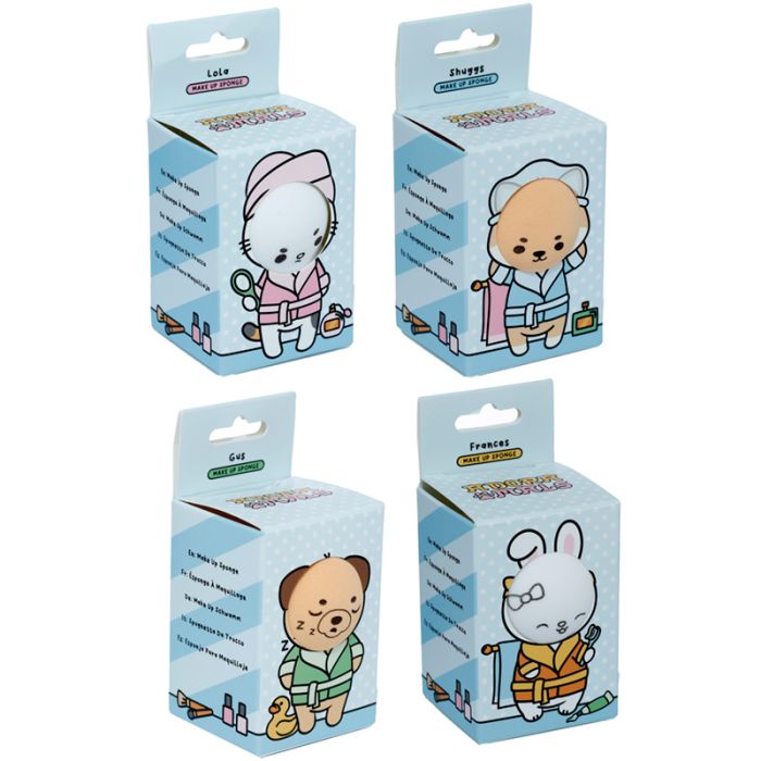 Shiba Inu Kat Mopshond & Konijn - Adoramals Make Up Spons