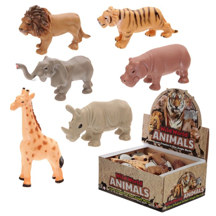 Knijp Speelgoed PVC Zachte Safari Dieren