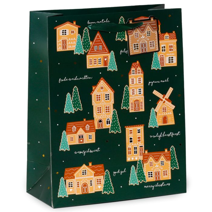 Kerstmis Gemberbrood Huisjes Ginger Lane - Cadeautasje Large