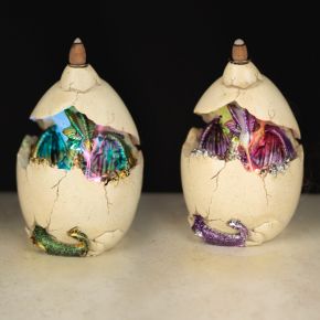 Drakenei LED Backflow Wierookhouder Drakenei LED Backflow Wierookhouder