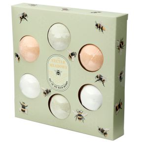 Beauty Cadeauset van 6 Nectar Meadows Oranjebloesem & Honing Bruisballen