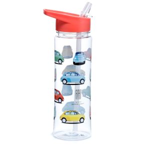Retro Fiat 500 - Ecozen Waterfles 550ml Flip Straw 
