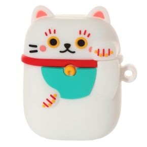 Maneki Neko Siliconen Hoes voor Draadloze Oordopjes Houder