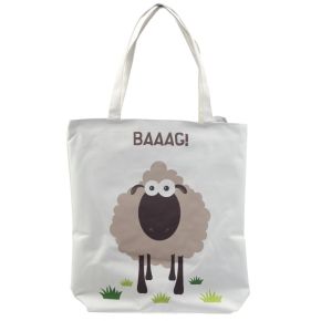 Schaap Katoenen Tas Shopper met rits