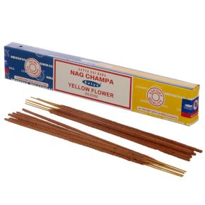 01341 Satya Nag Champa & Gele Bloemen Wierook Stokjes