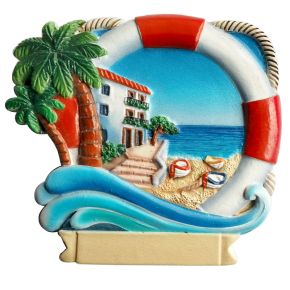 Golven en Palmboom Zee & Strand Souvenir Magneet 