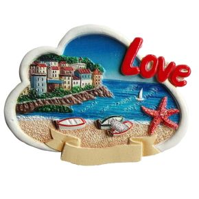 Wolkenvormige Love Zee & Strand Souvenir Magneet 