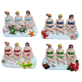 Vrouwen in bikinis op strand Zee & Strand Souvenir Magneet 