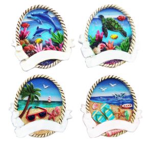 Koraalrif en Strand 3D Zee & Strand Souvenir Magneet 