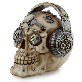 Steam Punk Stijl Schedel met Koptelefoon Woonaccessoire