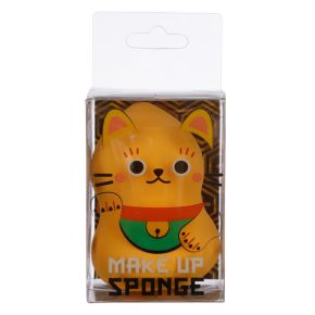 Maneki Neko Gelukskat Goud Make Up Spons