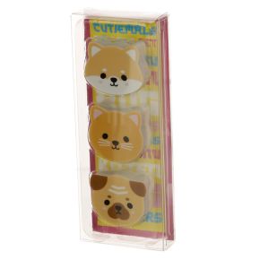 Set van 3 Adoramals Mopshond Kat Shiba Inu Gummen