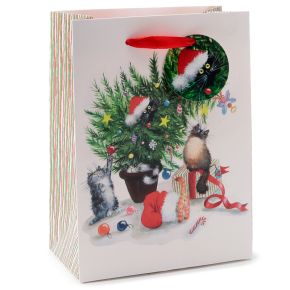 Kim Haskins Kerst Katten - Cadeautasje Medium