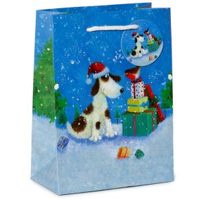 Jan Pashley Kerstmis Hond - Cadeautasje Medium